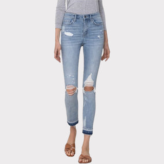 Mid Rise Crop Skinny Jeans Bottoms Flying Monkey 