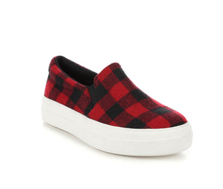 Plaid for Days Slip-On Sneakers Shoes CcbandCo 