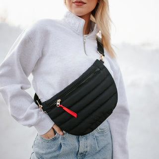 Jolie Puffer Belt Bag - Black Handbags Pretty Simple 