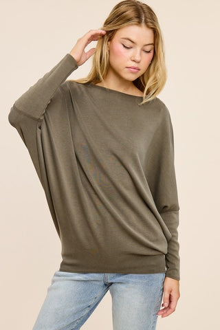 Scuba Knit Dolman Sleeve Top