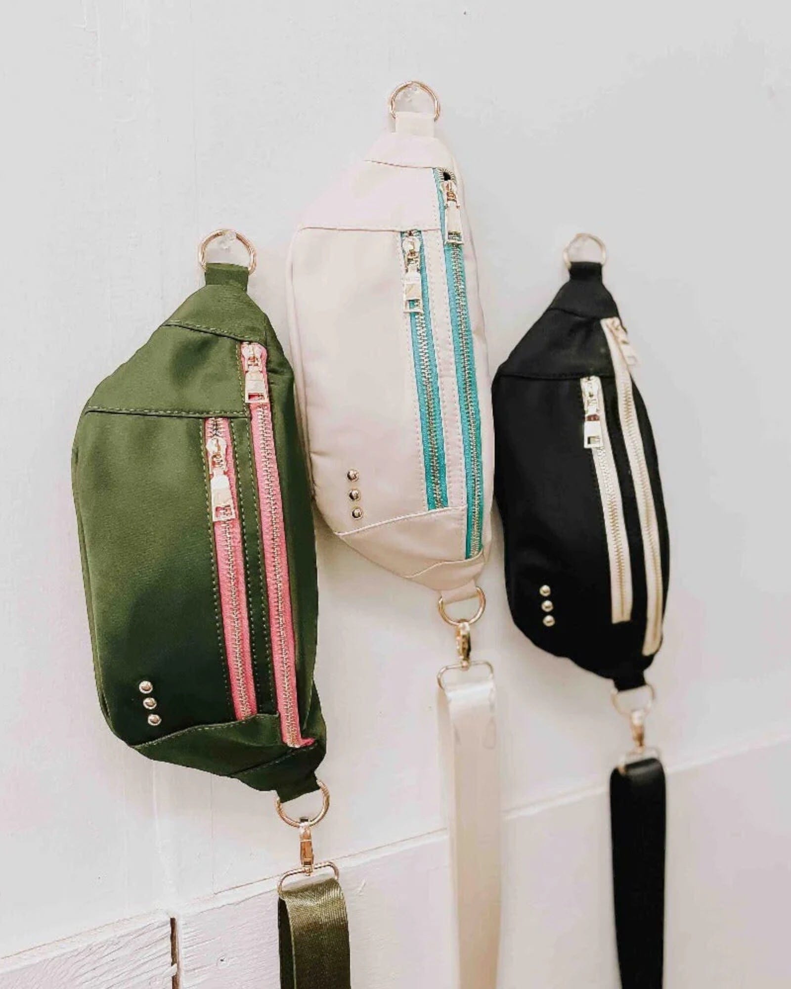 Pretty Simple Jolie Puffer Belt Bag in Olive