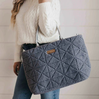 Saylor Sherpa Tote Handbags Pretty Simple 