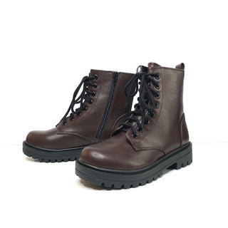 Dr. Brown. Lace Up Combat Ankle Boots Shoes Ccocci 