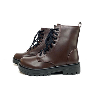 Dr. Brown. Lace Up Combat Ankle Boots Shoes Ccocci 